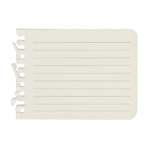 folha de caderno arrancada